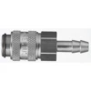 9223 21 06 By Parker | Legris Coupler Quick Disconnect | 6 Mm Hose Barb | 14 Mm Hex | 46 Mm Length | Straight | Nickel-Plated Brass | Pack Of 5
