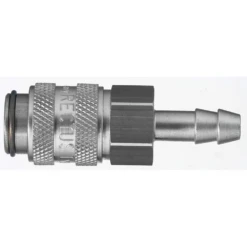 9223 21 06 By Parker | Legris Coupler Quick Disconnect | 6 Mm Hose Barb | 14 Mm Hex | 46 Mm Length | Straight | Nickel-Plated Brass | Pack Of 5