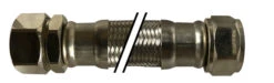 922824 By Midland | Water Heater Connector (Lead Free) | 7/8" Compression X 3/4" Female Iron Pipe | 24" Length | Straight | Chrome Plated Brass