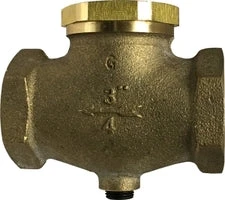 947140 (947-140) By Midland | In-Line Check Valve | Vertical Or Horizontal | 1/8" Female Pipe X 1/8" Female Pipe | Straight | Brass