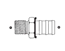 9920-16-16 By AdaptAll | -16 Male BSPP X -16 Push-on Hose Barb | Carbon Steel