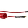 PU516-15-R By Coilhose | Flexcoil Air Hose | 5/16" Hose ID X 15/32" Hose OD | 3/8" Male NPT Rigid Strain Relief Fittings | Red | Polyurethane | 15ft