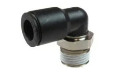 CL690204S By Coilhose | COILOCK™ Push-To-Connect Fitting | 1/8" Tube OD X 1/4" Male NPT Swivel | 90° Elbow | Plastic