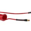 PU316-10B-R By Coilhose | Flexcoil Air Hose | 3/16" Hose ID X 5/16" Hose OD | 1/4" Male NPT Swivel Strain Relief Fittings | Red | Polyurethane | 10ft