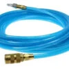PFE5050T15X By Coilhose | Flexeel® Reinforced Hose | 5/16" Hose ID | 0.473" Hose OD | 1/4" Six Ball Coupler & Connector With Quick Connect Fittings | Industrial | 50ft | Transparent Blue | Straight | Polyurethane