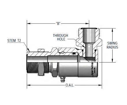 9SS8MFSB10XMFS10-Z-ETP By Super Swivel | 7822-Z-ETP | 1-14 Male Face Seal Bulkhead MFSB X 1-14 Male Face Seal MFS | 0.297" Through Hole | 90° Elbow | Zinc | Extreme Viton® Seal 2 9SS8MFSB10XMFS10-Z-ETP By Super Swivel | 7822-Z-ETP | 1-14 Male Face Seal Bulkhead MFSB X 1-14 Male Face Seal MFS | 0.297" Through Hole | 90° Elbow | Zinc | Extreme Viton® Seal - Image 2
