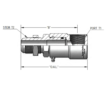 9SS16MJB16XFP100-Z-V By Super Swivel | 6150-Z-V | 1-5/16-12 Male 37° JIC Bulkhead X 1-11-1/2 Female Pipe NPTF | 0.827" Through Hole | 90° Elbow | Zinc | Viton Seal 2 9SS16MJB16XFP100-Z-V By Super Swivel | 6150-Z-V | 1-5/16-12 Male 37° JIC Bulkhead X 1-11-1/2 Female Pipe NPTF | 0.827" Through Hole | 90° Elbow | Zinc | Viton Seal - Image 2