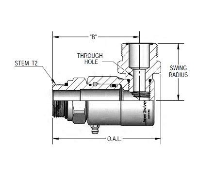 9SS16MO16XMFS16-NI-ETP By Super Swivel | 8675-NI-ETP | 1-5/16-12 Male O-Ring ORB X 1-7/16-12 Male Face Seal MFS | 0.484" Through Hole | 90° Elbow | Electroless Nickel | Extreme Viton® Seal 2 9SS16MO16XMFS16-NI-ETP By Super Swivel | 8675-NI-ETP | 1-5/16-12 Male O-Ring ORB X 1-7/16-12 Male Face Seal MFS | 0.484" Through Hole | 90° Elbow | Electroless Nickel | Extreme Viton® Seal - Image 2