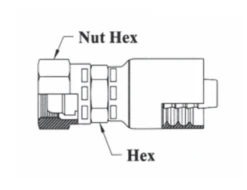 A37-4x10 By Couplamatic | A Series Coupling | 1/4" Hose ID X M16x1.5 Thread DIN Light Universal Seat Female Swivel | Straight