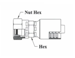 A38-4x8 By Couplamatic | A Series Coupling | 1/4" Hose ID X M16x1.5 Thread DIN Heavy 24° Seat Female Swivel | Straight
