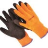 ARCTIC-OR-XL Seattle Gloves | 10 Gauge Hivis W/ Latex Palm Gloves | Orange Fleece Lines | Black Micro-Foam | Blue Hem | X-Large | Pack Of 12