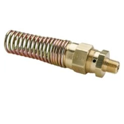 68RBSG-6-6 By Parker | Air Brake Hose Ends Fittings | 3/8" Hose Size Connector X 3/8" Male Pipe Thread W/ Spring Guard | 31/32" Hex | 4.8" Length | Straight | Brass | Pack Of 6