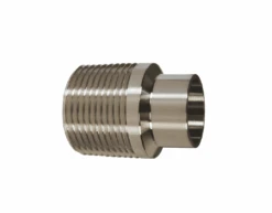 B19WB-R75 Dixon Valve 316L Stainless Steel Sanitary Unpolished Male NPT X Weld End Adapter - 3/4" Tube OD