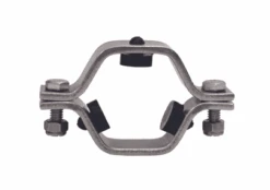 B24RG-G250 Dixon Valve 304 Stainless Steel Sanitary Hex Tube Hanger With Nitrile Grommets - 2-1/2" Tube OD
