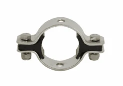 B24RPH-G75 Dixon Valve 304 Stainless Steel Sanitary Round Tube Hanger With Nitrile Inserts - 3/4" Tube OD
