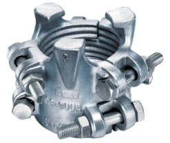 BC6-400A By Kuriyama | 6 Bolt Interlocking Hose Clamp | Size Range: 4-7/8" - 5-5/16" | Torque: 200 Ft. Lbs. | Zinc Plate