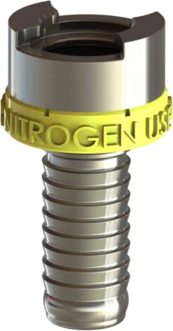 BFHS-2N By Campbell Fittings | Single-Lock Coupling | For Nitrogen Use Only | 1/2" Female Pipe X 1/2" Hose Barb | Straight | Plated Steel