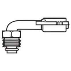 BL-12-12TM90T By Kurt Hydraulics | 90° Elbow | Male O-Ring | Swivel | Refrigerant Beadlock Hose Coupling | For 5/8" Hose ID