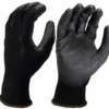 BPU4-M By Seattle Gloves | Black Palm Coated Polyurethane With Black Nylon Shell | Medium | Black | Pack Of 12
