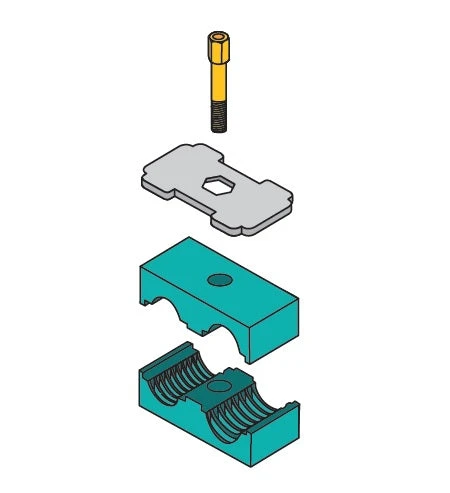 T4018B By ZSi-Foster | Beta Clamp Stacking Kit | Twin Series | For 1-1/8" X 1-1/8" Tube | Polypropylene/Steel 1 T4018B By ZSi-Foster | Beta Clamp Stacking Kit | Twin Series | For 1-1/8" X 1-1/8" Tube | Polypropylene/Steel