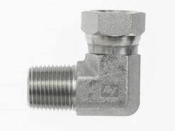 1501-12-16-FG By Brennan Inc. | -12 Male Pipe X -16 Female Pipe Swivel | 90° Elbow | Forged Steel