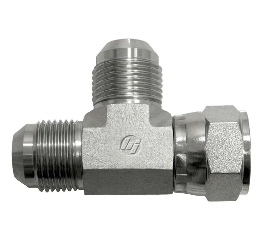 6602-08-08-06-FG By Brennan Inc. | -08 Male JIC X -08 Female JIC Swivel X -06 Male JIC | Tee | Forged Steel 1 6602-08-08-06-FG By Brennan Inc. | -08 Male JIC X -08 Female JIC Swivel X -06 Male JIC | Tee | Forged Steel