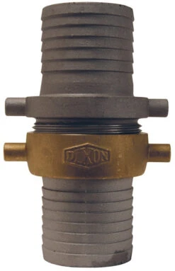 CAB250N By Dixon Valve | King Short Shank Suction Hose Coupling | Complete Coupling | 2-1/2" Male NST(NH) X 2-1/2" Female NST(NH) | Aluminum Shank | Brass Nut