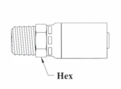 CS01-8X12 By Couplamatic | VARI-CRIMP Coupling | 1/2" Hose ID X 3/4-14 Thread NPTF Male Solid | Straight | Trivalent Zinc Plating | Replaces: 854V