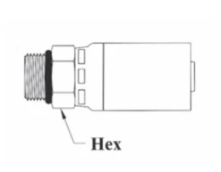 CS11-12X10 By Couplamatic | VARI-CRIMP Coupling | 3/4" Hose ID X 7/8x14 Thread ORB Male Solid | Straight | Trivalent Zinc Plating | Replaces: 1248V