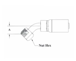 CS25-6X8 By Couplamatic | VARI-CRIMP Coupling | 3/8" Hose ID X 3/4x16 Thread JIC/SAE Dual Seat Female Swivel | 45° Elbow | Trivalent Zinc Plating | Replaces: 6169V | Pack Of 5
