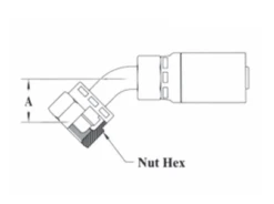 CS41-6X10 By Couplamatic | VARI-CRIMP Coupling | 3/8" Hose ID X M16x1.5 Thread DIN Light Universal Seat Female Swivel | 45° Elbow | Trivalent Zinc Plating | Replaces: 6D10V