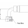 CS46-4X4 By Couplamatic | VARI-CRIMP Coupling | 1/4" Hose ID X G-1/4-19 Thread 60° Cone Female Swivel | 1/4" BSPP | 90° Elbow | Trivalent Zinc Plating | Replaces: 4P74V