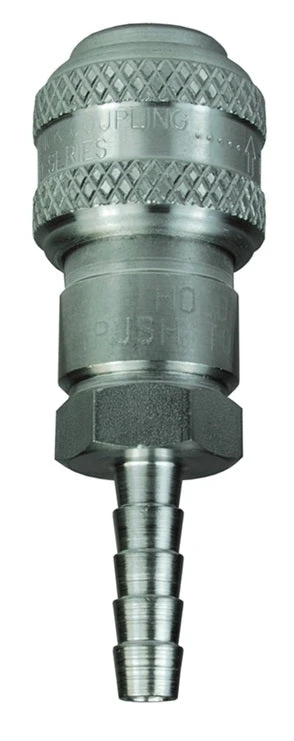 2DS2-S By Dixon Valve | Pneumatic Quick Disconnect Coupling | D-Series | Hose Barb | 1/4" Hose ID X 1/4" Automatic Industrial Interchange | Socket | Nitrile Seal | 303 Stainless Steel 1 2DS2-S By Dixon Valve | Pneumatic Quick Disconnect Coupling | D-Series | Hose Barb | 1/4" Hose ID X 1/4" Automatic Industrial Interchange | Socket | Nitrile Seal | 303 Stainless Steel