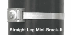D31599 By Band-It | Mounting Bracket | Straight Leg Mini Brack-it | 304 Stainless Steel Bolt | Stainless Steel & Fiber Washer | 1/2" Slot | 200/300 Stainless Steel | 50/Box