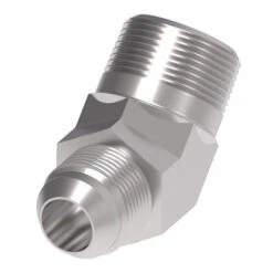 2023-4-5S Aeroquip By Danfoss | External Pipe/37° JIC Flare 45° Elbow Adapter | -04 Male NPTF X -05 Male JIC | Steel