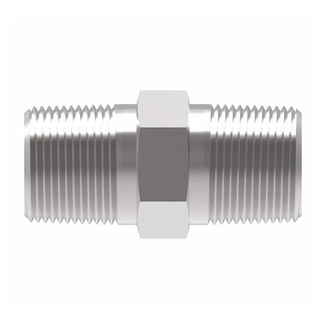 2083-6-6S Aeroquip By Danfoss | Nipple External Pipe/External Pipe Adapter | -06 Male NPTF X -06 Male NPTF | Steel 2 2083-6-6S Aeroquip By Danfoss | Nipple External Pipe/External Pipe Adapter | -06 Male NPTF X -06 Male NPTF | Steel - Image 2