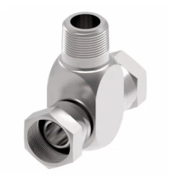 2254-2-2S Aeroquip By Danfoss | Internal Pipe Swivel (NPSM)/External Pipe Branch Tee Adapter | -02 Female NPSM X -02 Female NPSM X -02 Male NPTF | Steel