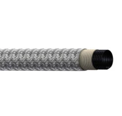 8508 Everflex By Danfoss | 8500 Series | Conductive Convoluted Teflon™ Hose | 1/2" Hose ID | 304 Stainless Steel Braid