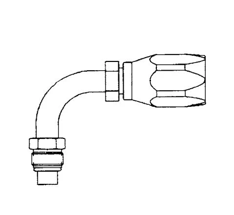 FC7474-0808S Aeroquip By Danfoss | A/C Refrigeration Reusable Hose Fitting Long Pilot | 90° Elbow | -08 Male Tube-O X -08 Reusable Hose End | Carbon Steel 1 FC7474-0808S Aeroquip By Danfoss | A/C Refrigeration Reusable Hose Fitting Long Pilot | 90° Elbow | -08 Male Tube-O X -08 Reusable Hose End | Carbon Steel