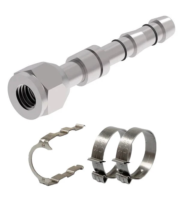 FF14181 Aeroquip By Danfoss | EZ Clip System Fitting Kit | Includes FJ5984-1012S Female O-Ring Short Pilot Fitting With FF14174 Clip & Cage Kit