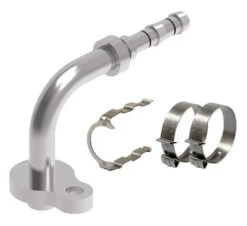 FF14272 Aeroquip By Danfoss | EZ Clip System Fitting Kit | Includes FJ3983-0806S Pad Style Connection (Volvo) (Pad Orientation 90°) 90° Elbow Fitting With FF14171 Clip & Cage Kit