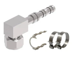 FF14371 Aeroquip By Danfoss | EZ Clip System Fitting Kit | Includes EJ3321-1008S Female Rotalok Short Drop 90° Elbow Fitting With FF14172 Clip & Cage Kit