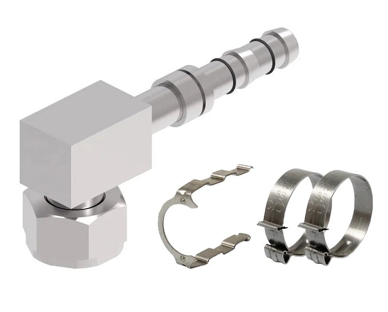 FF14371 Aeroquip By Danfoss | EZ Clip System Fitting Kit | Includes EJ3321-1008S Female Rotalok Short Drop 90° Elbow Fitting With FF14172 Clip & Cage Kit 1 FF14371 Aeroquip By Danfoss | EZ Clip System Fitting Kit | Includes EJ3321-1008S Female Rotalok Short Drop 90° Elbow Fitting With FF14172 Clip & Cage Kit