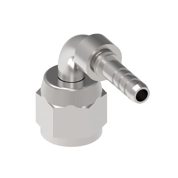 FC4098-0405S Aeroquip By Danfoss | PTFE Hose Crimp Fitting Nipple | 90 ° Elbow | -04 Female 37° JIC X -05 Hose Barb | Carbon Steel 3 FC4098-0405S Aeroquip By Danfoss | PTFE Hose Crimp Fitting Nipple | 90 ° Elbow | -04 Female 37° JIC X -05 Hose Barb | Carbon Steel - Image 3