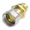 FJ8088-1616-63 Aeroquip By Danfoss | Reusable PTFE Hose Fitting Nipple | -16 Female 37° JIC X -16 Reusable Hose End | Brass/Steel