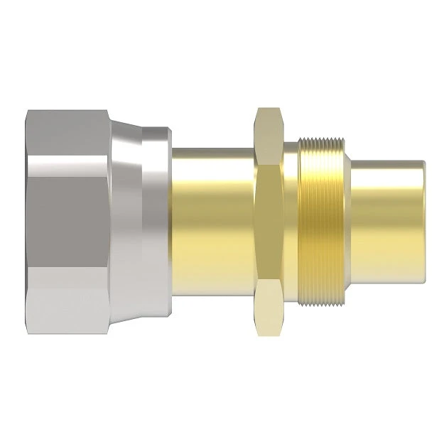 FJ8088-1616-63 Aeroquip By Danfoss | Reusable PTFE Hose Fitting Nipple | -16 Female 37° JIC X -16 Reusable Hose End | Brass/Steel 2 FJ8088-1616-63 Aeroquip By Danfoss | Reusable PTFE Hose Fitting Nipple | -16 Female 37° JIC X -16 Reusable Hose End | Brass/Steel - Image 2