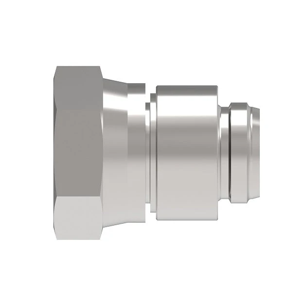 FJ9587-0808-331 Aeroquip By Danfoss | PTFE Hose Crimp Fitting | Complete Fitting | -08 Female 37° JIC Swivel X -08 Hose Barb | Stainless Steel 2 FJ9587-0808-331 Aeroquip By Danfoss | PTFE Hose Crimp Fitting | Complete Fitting | -08 Female 37° JIC Swivel X -08 Hose Barb | Stainless Steel - Image 2