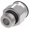 FF3042-0806S Aeroquip By Danfoss | Male SAE ORB To Female STC (Snap To Connect) Adapter (FF) | -08 Male SAE O-Ring Boss X -06 Female STC | Steel