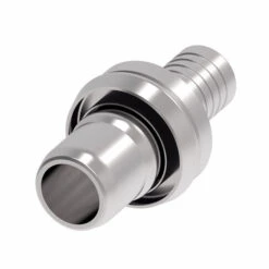 FJ4828-0606S Aeroquip By Danfoss | Nipple Assembly Male STC (Snap To Connect) Hose End (FJ) | For PTFE Hose | -06 Male STC X -06 Hose Barb | Steel