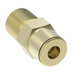 1868X4X4 By Danfoss | Quick Connect Air Brake Adapter | Male Connector | 1/4" Tube OD X 1/4" Male NPTF | Brass